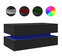 Table basse - CLOUD - avec lumières LED - Noir - 90x50x40 cm - Pour Salon - 839862