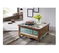 Table basse coffre - NATURE OF SPIRIT - Bois massif recyclé multicolore laqué - Inspiration Ethnique