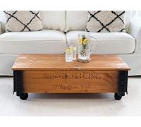 Table Basse Coffre Table de Salon Bois Massif Vintage Shabby Loft Ancienne