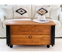 Table Basse Coffre Table de Salon Bois Massif Vintage Shabby Loft De