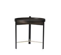 Table Basse Compose Ø50 Fumé/ Laiton/ Noir