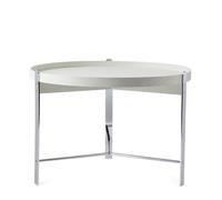 Table Basse Compose Ø70 Blanc Chrome