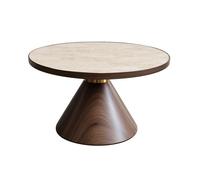 Table basse Cono Travertino 70cm noyer Kare Design