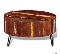 Table basse, Console de salon,VIDAXL, table gigogne, ronde Bois massif de récupération 7_4237530