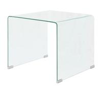 Table basse contemporaine en verre trempé - VIDAXL - 49,5 x 50 x 45 cm - Transparent