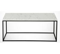 Table basse Cosco marbre blanc noir 95 x 55 x h43cm