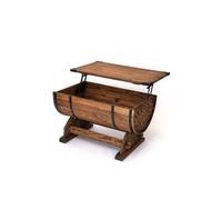 Table basse - CREATIVE COOPER - SKB_3W_OP - Plateau réglable en hauteur - Bois massif huilé - 80 x 50 cm