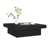 Table basse - CUQUE - 90x90 cm - Noir - Aggloméré - Montage facile