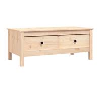 Table basse - CUQUE - Bois massif de pin - Rectangulaire - 100 cm x 50 cm x 40 cm