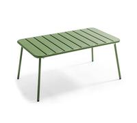 Table basse de jardin acier vert cactus Palavas, Oviala