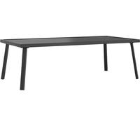 Table basse de jardin anthracite 110x55x35 cm acier