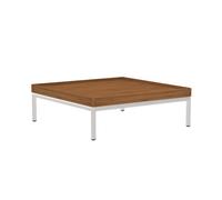 Table basse de jardin bambou Level / Level 2 81x81cm powder-coated aluminum frame