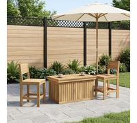 vidaXL Table de café de Jardin en Bois d'acacia réglable en Hauteur, Table de Jardin relevable, idéale pour café et Repas en extérieur, sur terrasse ou Patio