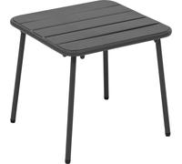 Table basse de jardin carré PHUKET Graphite 45 x 41 cm - Acier traité époxy Hespéride