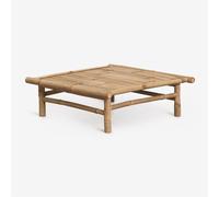 Table Basse De Jardin Carrée 75x75 Cm En Bambou Isendra Bambou