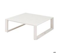 Table basse de jardin carrée ALLURE Avoine 97 x 37 cm - Aluminium traité époxy Hespéride