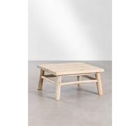 Table Basse De Jardin Carrée En Bois De Teck (80x80 Cm) Narel Marron Bois Naturel Multicolore