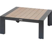 Table basse de jardin carrée ÉVASION Graphite Honey 87 x 38 cm - Aluminium traité époxy Hespéride