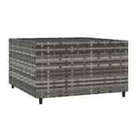 Table basse de jardin carrée Gris 50x50x30 cm Poly rotin