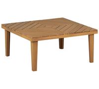 Beliani Table basse de jardin Baratti Bois d'acacia clair 70 x 70 cm moderne UV résistant