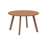Outsunny Petite Table Basse Ronde, Table d'appoint avec Patins antidérapants, Cadre en métal, pour Jardin, Balcon, terrasse, Salon, Ø 70 x 42 cm, Orange