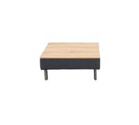 Table Basse De Jardin En Aluminium Gris Et Teck - Jardideco Multicolore