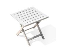 Table basse de jardin pliante en aluminium - blanc