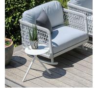 Table basse de jardin ronde acier cataphorèse - Trépied - Ø 38 cm