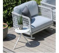 Table basse de jardin ronde acier cataphorèse - Trépied - Ø 38 cm