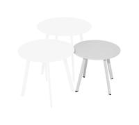 Table basse de jardin ronde acier époxy - Massaï - Ø 40 cm