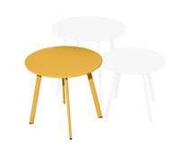 Table basse de jardin ronde acier époxy - Massaï - Ø 45 cm