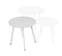 Table basse de jardin ronde acier époxy - Massaï - Ø 45 cm