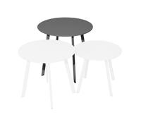 Table basse de jardin ronde acier époxy - Massaï - Ø 50 cm