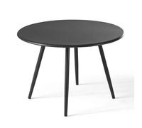 Oviala Table Basse de Jardin Ronde en métal Gris Anthracite 40 cm - Palavas
