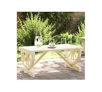 vidaXL Table Basse de Jardin, Table d'Appoint Rectangulaire, Meuble de Patio Balcon Terrasse Arrière-Cour Extérieur, Bois de Sapin Massif