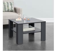 Table Basse De Salon Aachen 60 x 60 x 40 cm Gris Foncé [en.casa]
