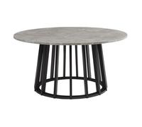 Table basse de salon Buzzard 90 x 45 cm effet béton noir _x000D_