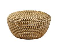 Table Basse de Salon - FINEBUY - Ronde - Aluminium - d'or - Design Orientale