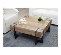 Table Basse De Salon Hwc-A15, Table D'appoint , Jardinière, Bois Massif De Sapin Rustique 60x60cm Multicolore