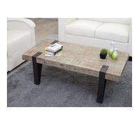 Table Basse De Salon Hwc-A15b, Sapin Bois Massif Rustique 40x120x60cm Multicolore