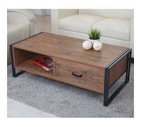 Table Basse De Salon Hwc-A27, 41x120x60cm Structure 3d, Couleur Chêne Sauvage Multicolore