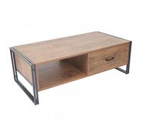 Mendler Table Basse de Salon HWC-A27, 41x120x60cm Structure 3D - Couleur chêne Sauvage