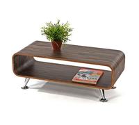 Table basse de salon HWC-B97 Zebrano, 34x90x39cm, marron foncé Multicolore