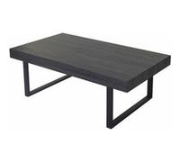 Table basse de salon Kos T576, MVG 40x110x60cm sonoma noir, pieds métalliques foncés