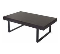 Table Basse De Salon Kos T576, Mvg 40x110x60cm Wengé, Pieds Métalliques Foncés Multicolore