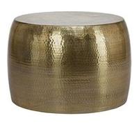 Table basse de salon martelée oriental en aluminium Ø53 x 41cm dor WOMO-DESIGN Doré G