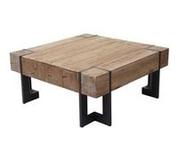 Mendler Table basse HWC-A15 – Bois massif de sapin rustique, jardinière/table d'appoint 70x70 cm