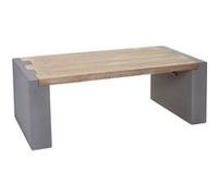 Table Basse de Salon MENDLER HWC-A15, Design Béton Sapin Massif Rustique 46x122x60cm Marron G