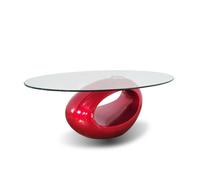 Table basse de salon rouge - Symbiose - DESIGNETSAMAISON