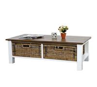 Table basse de salon Tula / 38x112x52cm / 2 paniers